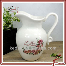 Hot Cheap Porcelain Ceramic Water Pitcher Tin Pitcher